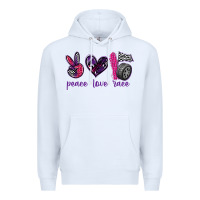 White peace love race Premium Hoodie - texasbilliewilder