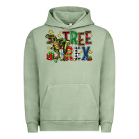 Pigment Oil Green tree rex coffee drink Urban Hoodie - Zillion Design Studio