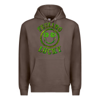 Coffee feeling lucky with leopard Premium Hoodie - RanaPortraitStore