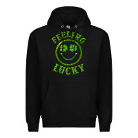 Black feeling lucky with leopard Premium Hoodie - RanaPortraitStore