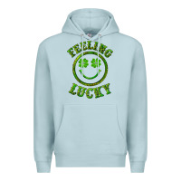Blue Mist feeling lucky with leopard Premium Hoodie - RanaPortraitStore