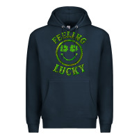 Navy feeling lucky with leopard Premium Hoodie - RanaPortraitStore