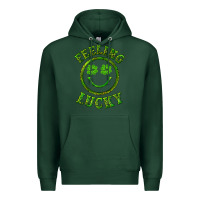Sports Green feeling lucky with leopard Premium Hoodie - RanaPortraitStore