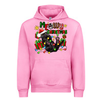 Fuchsia Pink meowy christmas Urban Hoodie - Zillion Design Studio