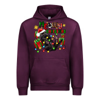 Mauve Wine meowy christmas Urban Hoodie - Zillion Design Studio