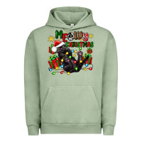 Pigment Oil Green meowy christmas Urban Hoodie - Zillion Design Studio