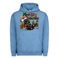 Pigment Pebble Blue meowy christmas Urban Hoodie - Zillion Design Studio