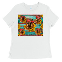 White german shepherd with sunflowers Ladies Tee - Artiststas
