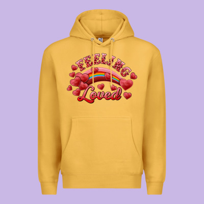 Feeling Loved Valentine's Day Premium Hoodie Designed By Ranaportraitstore