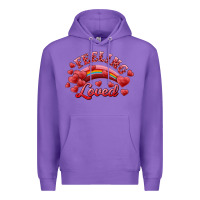 Purple feeling loved valentine's day Premium Hoodie - RanaPortraitStore