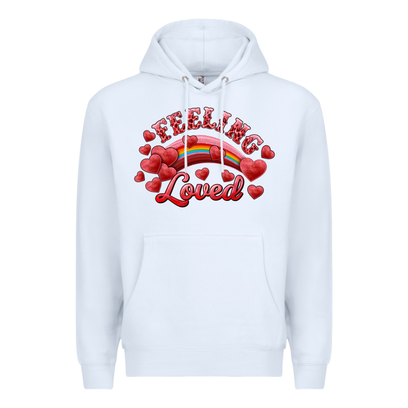 Feeling Loved Valentine's Day Premium Hoodie by RanaPortraitStore | Teevron