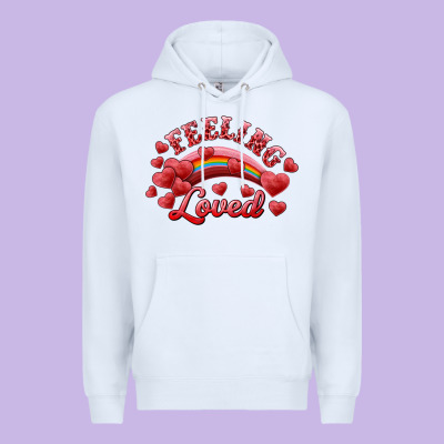 Feeling Loved Valentine's Day Premium Hoodie Designed By Ranaportraitstore