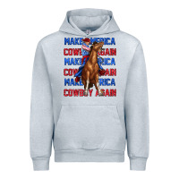Heather Grey make america cowboy again Urban Hoodie - texasbilliewilder