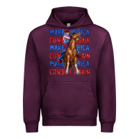 Mauve Wine make america cowboy again Urban Hoodie - texasbilliewilder