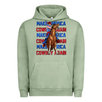 Pigment Oil Green make america cowboy again Urban Hoodie - texasbilliewilder
