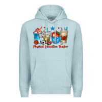 Blue Mist physical education teacher coffee cups Premium Hoodie - texasbilliewilder