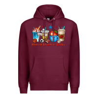 Burgundy physical education teacher coffee cups Premium Hoodie - texasbilliewilder