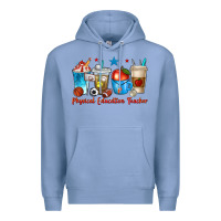 Colony Blue physical education teacher coffee cups Premium Hoodie - texasbilliewilder