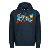Navy physical education teacher coffee cups Premium Hoodie - texasbilliewilder