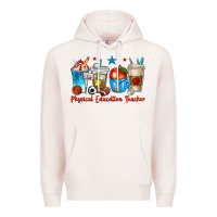 Pale Pink physical education teacher coffee cups Premium Hoodie - texasbilliewilder