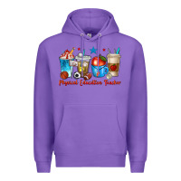 Purple physical education teacher coffee cups Premium Hoodie - texasbilliewilder