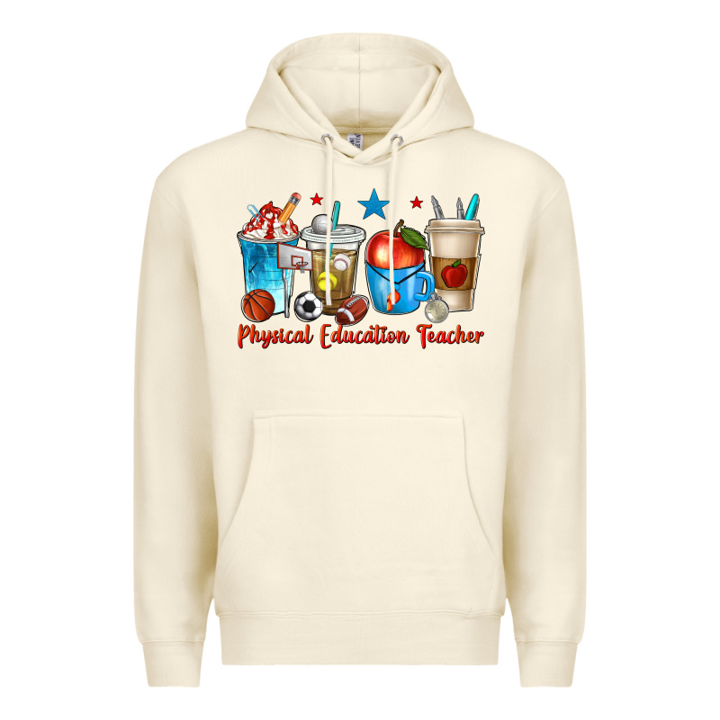 Physical Education Teacher Coffee Cups Premium Hoodie by texasbilliewilder | Teevron