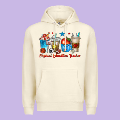 Physical Education Teacher Coffee Cups Premium Hoodie Designed By Texasbilliewilder