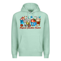 Seafoam physical education teacher coffee cups Premium Hoodie - texasbilliewilder