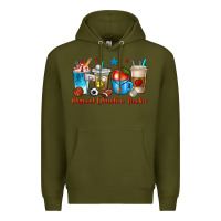 Army Green physical education teacher coffee cups Premium Hoodie - texasbilliewilder