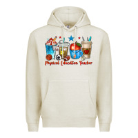 Oatmeal Heather physical education teacher coffee cups Premium Hoodie - texasbilliewilder