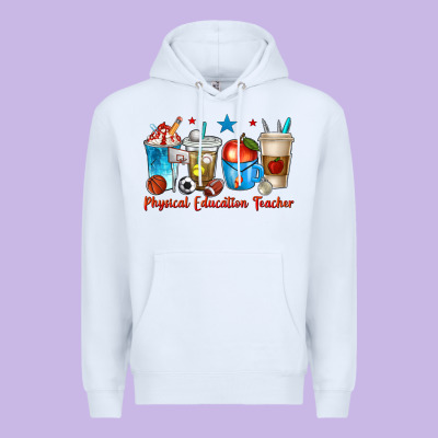 Physical Education Teacher Coffee Cups Premium Hoodie Designed By Texasbilliewilder