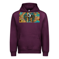Mauve Wine Blessed cros sunflowers Urban Hoodie - RanaPortraitStore