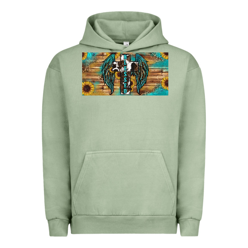 Blessed Cros Sunflowers Urban Hoodie by RanaPortraitStore | Teevron