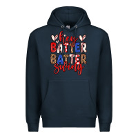 Navy hey batter batter swing Premium Hoodie - Zillion Design Studio