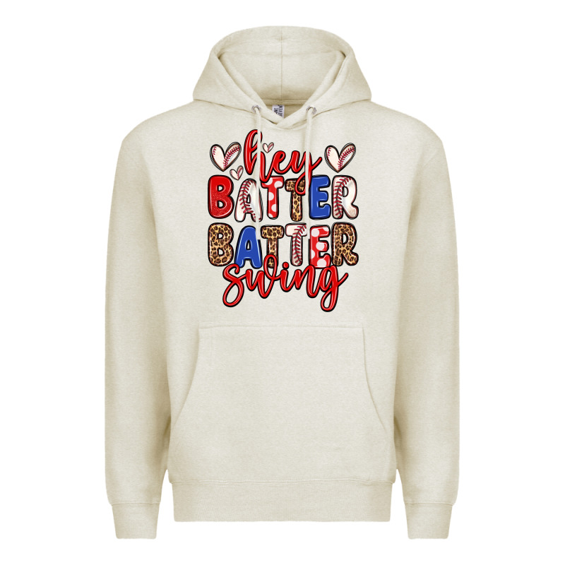 Hey Batter Batter Swing Premium Hoodie by Zillion Design Studio | Teevron