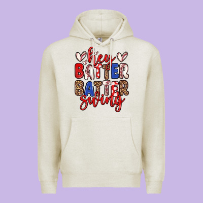 Hey Batter Batter Swing Premium Hoodie Designed By Zillion Design Studio