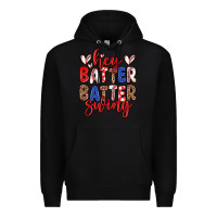 Black hey batter batter swing Premium Hoodie - Zillion Design Studio