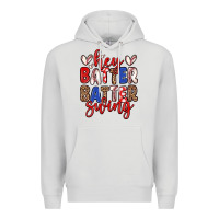 Dove Grey hey batter batter swing Premium Hoodie - Zillion Design Studio