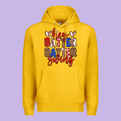 Hey Batter Batter Swing Premium Hoodie Designed By Zillion Design Studio