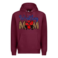 Burgundy wrestling mom Premium Hoodie - Zillion Design Studio