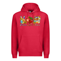 Cardinal peace love teach Premium Hoodie - texasbilliewilder