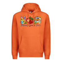 Carrot peace love teach Premium Hoodie - texasbilliewilder