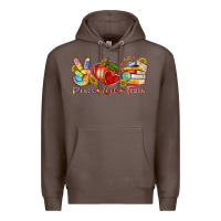 Coffee peace love teach Premium Hoodie - texasbilliewilder