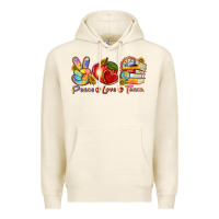 Tofu peace love teach Premium Hoodie - texasbilliewilder