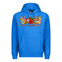True Royal peace love teach Premium Hoodie - texasbilliewilder