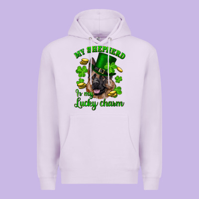 St.patrick's Day My Shepherd Is My Lucky Charm Premium Hoodie Designed By Ranaportraitstore
