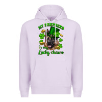 Lilac st.patrick's day my shepherd is my lucky charm Premium Hoodie - RanaPortraitStore