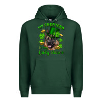 Sports Green st.patrick's day my shepherd is my lucky charm Premium Hoodie - RanaPortraitStore