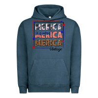 Pigment Midnight Navy merica merica merica vintage Urban Hoodie - texasbilliewilder