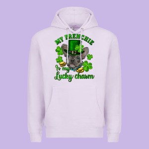 St.patrick's Day My French Bulldog Is My Lucky Charm Premium Hoodie Designed By Ranaportraitstore